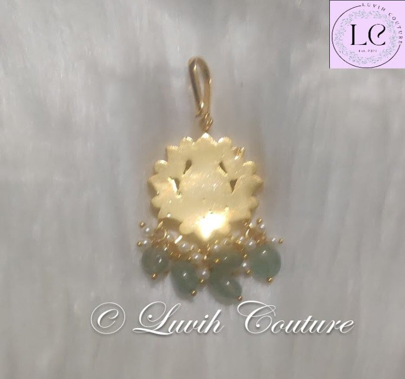 Jadau Kundan Lotus Maang Tikka or Papadi billa or hair jewelry for girls, teens , women, Luvih Couture