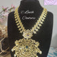Floral and Vine Cz Necklace Back Side  for kids and women Luvih Couture