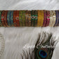 Handmade Colorful Silk Thread Bangles with Kundans for girls, Women.