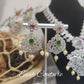 Floral and Vine Cz Necklace   Earrings for kids and women Luvih Couture