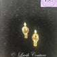Simple Cz Mango Earrings back side for kids, girls, teens and women