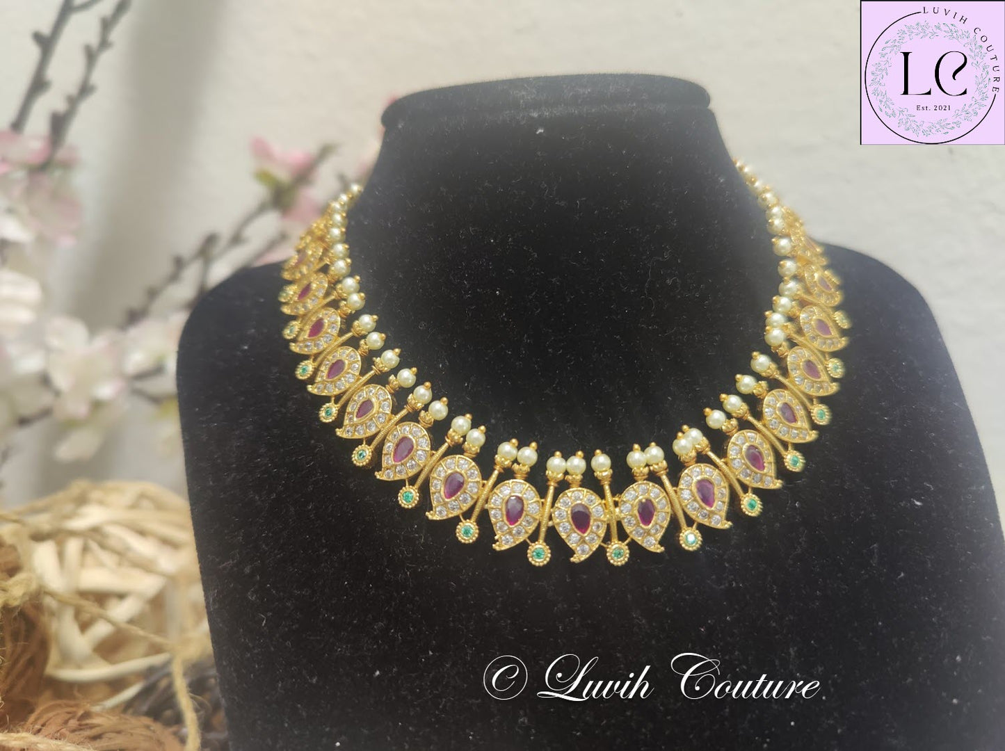 Simple Cz Mango Necklace for kids, girls, teens and women