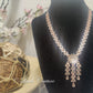 Flexible Floral Cz Necklace Back Side for Kids, Girls, Teens , Women