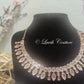 Grand Pink Cz Necklace Back Side for girls, teens, women