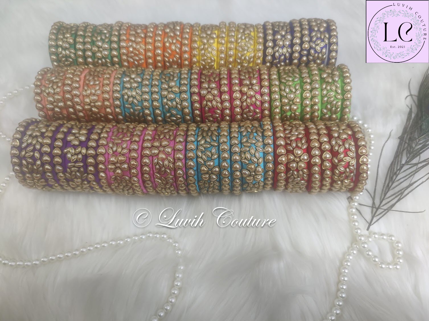 Heart Shape Silk thread Bangles All Colors for Kids , Girls, Teens, Women