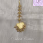 Lotus Chain Jadau Kundan Maang Tikka Or Papadi Billa Back Side For Girls, kids, Teens or Women