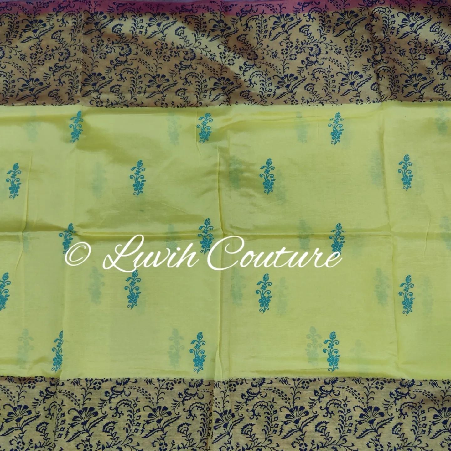Mangalagiri saree yellow and orange