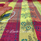 Mangalagiri saree yellow and orange pallu