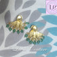 Swan Jadau Kundan Earrings Back Side Top View for girls , teens and women