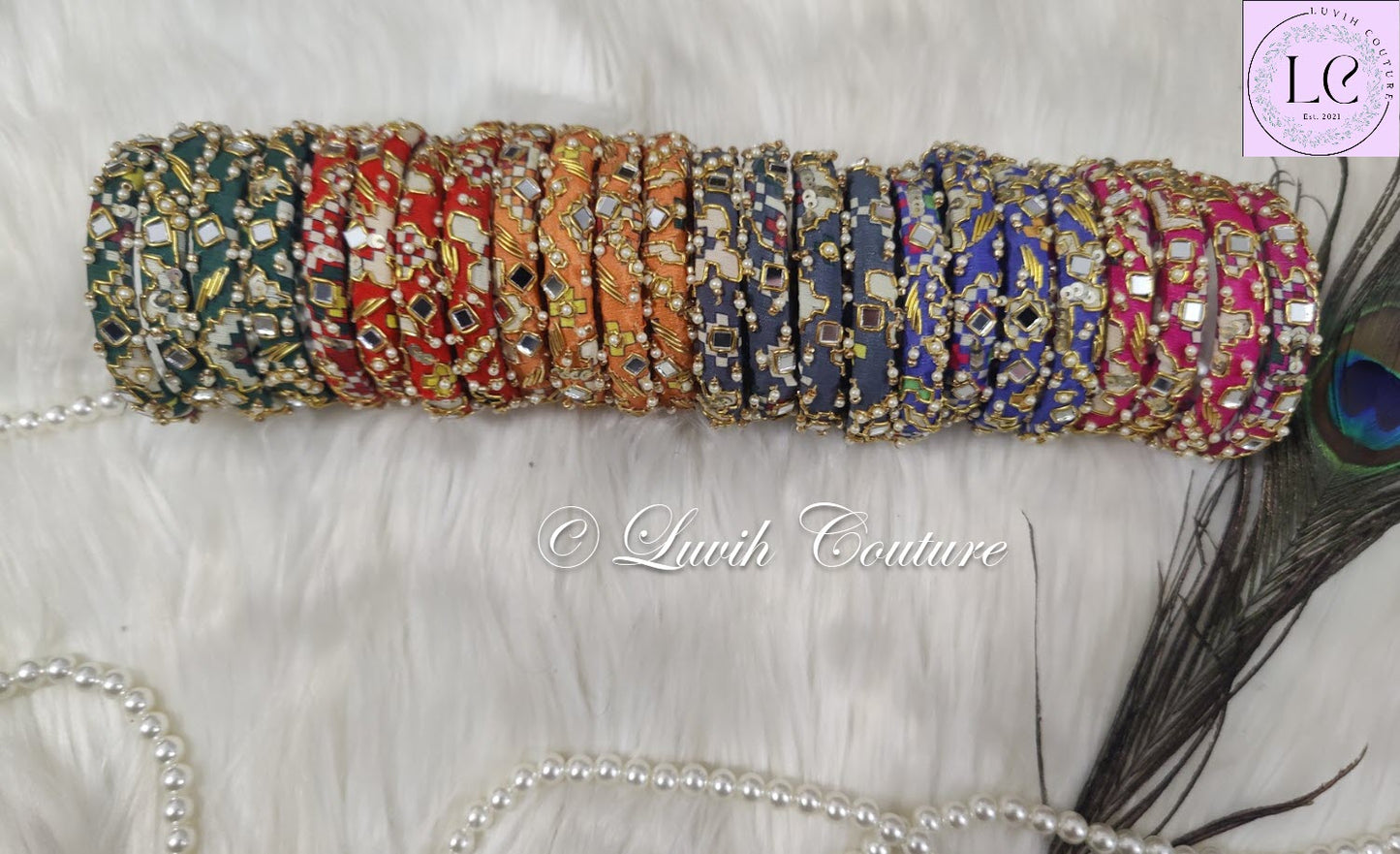 Thin Raw Silk Bangles All colors for women