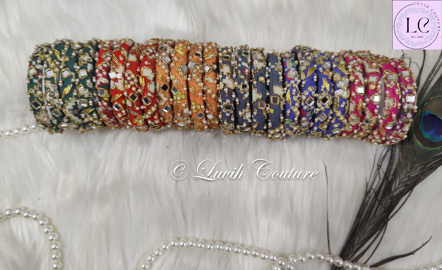 Thin Raw Silk Bangles All colors for women