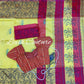 Mangalagiri Saree with blouse for women in Yellow and Orange