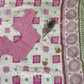White and Pink Blouse with Mangalagiri Saree