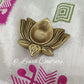 White and Pink Mangalagiri saree Closeup 
