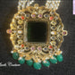 Navaratan Locket back side rice pearls mala / necklace, Luvih Couture