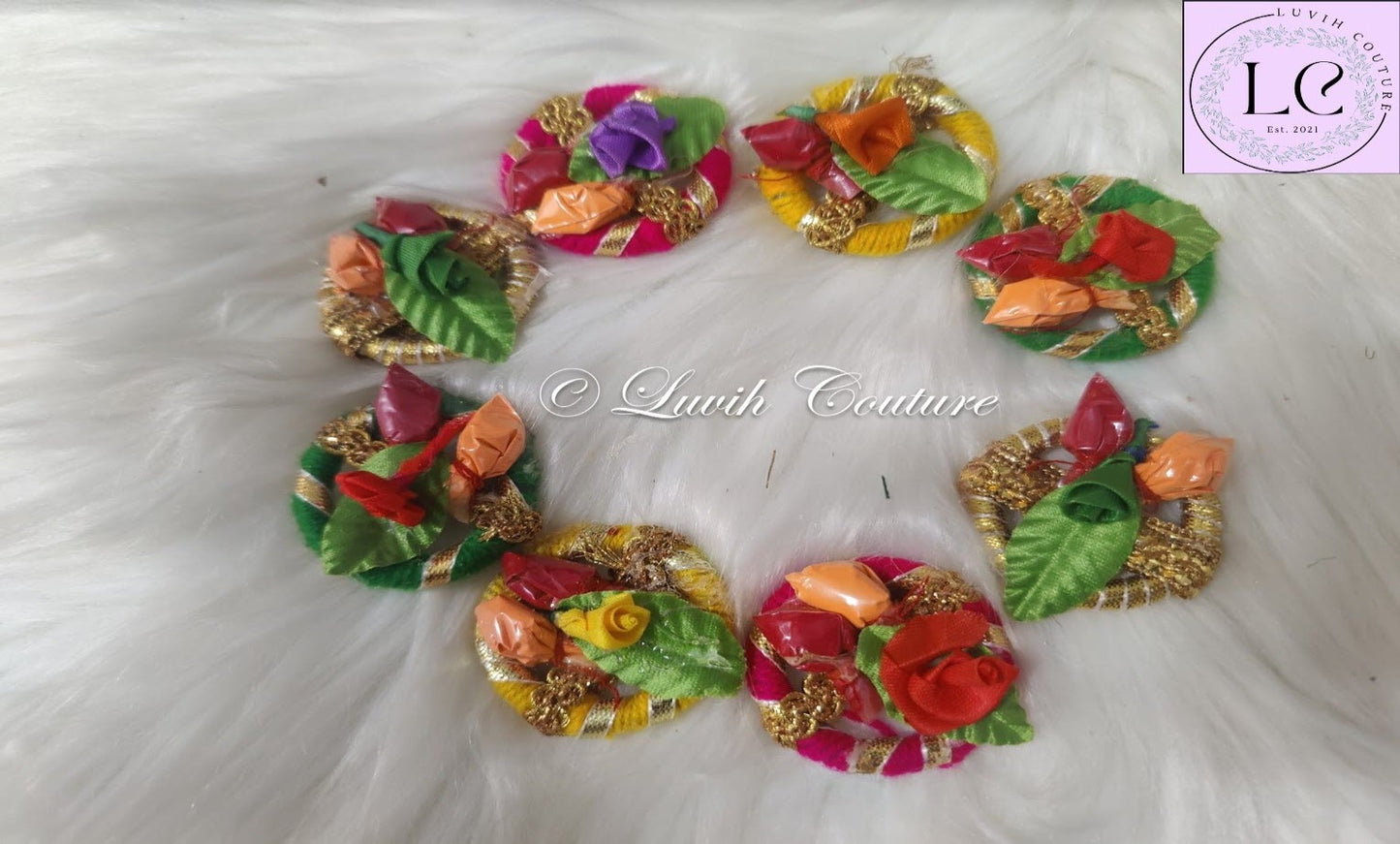 All colors Round Pasupu Kumkum / Haldi Kumkum, Luvih Couture
