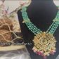Green beads necklace back side Luvih Couture