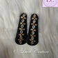 Black Silk thread Hair Clips Rhombus and dot shape for kids, toddlers, girls, Luvih Couture