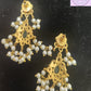 Cz  Floral Choker Earrings Back side for Kids, girls, teens, Women