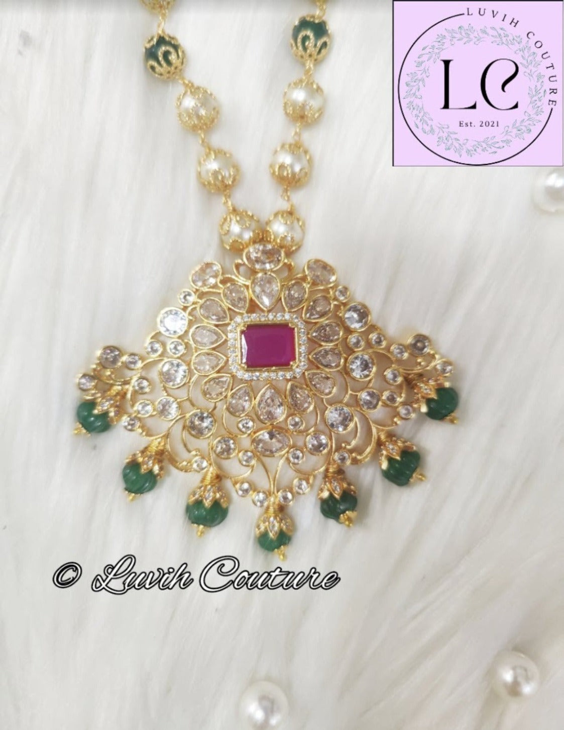 CZ locket Big , Women's Necklaces , Imitation Jewelry, Luvih Couture