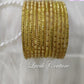 Cream Oval Dot And Criss Cross sparkle Glass Bangles for Girls, Teens, Women