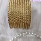 Cream Glass Bangles Restocked Rund Dots & Sparkles for girls, Teens and Women