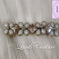 Crystal Hair Clip Beige Flower Pearls Luvih Couture