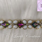 Crystal Hair Clip Multi Color Flower Pearls Luvih Couture