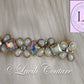 Crystal Hair Clip Multicolor White Flower Pearls Luvih Couture