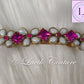 Crystal Hair Clips Pink Flower Pearls Luvih Couture