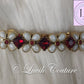 Crystal Hair Clip Red Flower Pearls Luvih Couture
