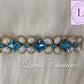 Crystal Hair Clips Sky Blue Flower Pearls Luvih Couture