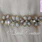 Crystal Hair Clip White Flower Pearls Luvih Couture