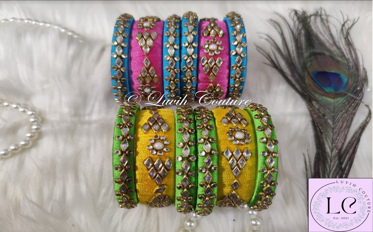 Silk thread bangles custom order all colors clear picture, Luvih Couture