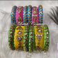 Silk thread bangles custom order all colors, Luvih Couture