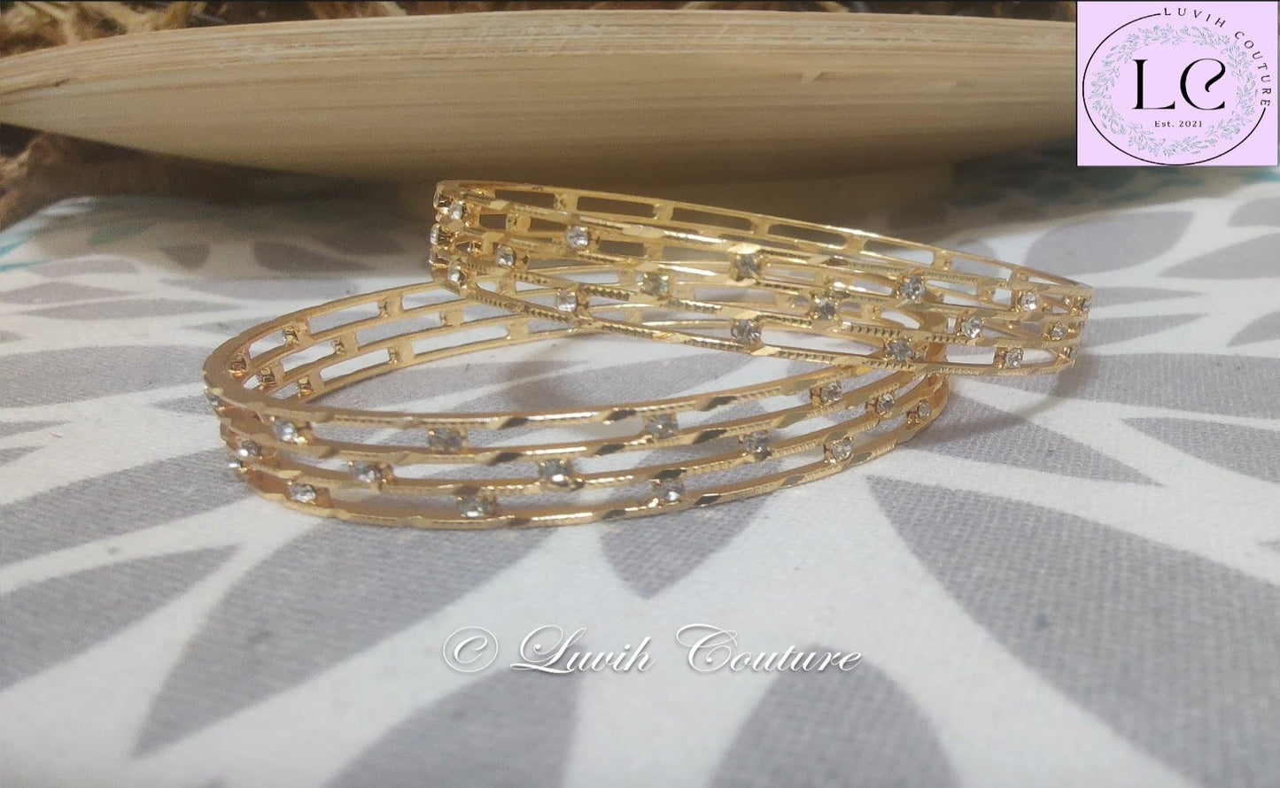 Cz Bangles Indian Imitation Bangles for Women luvih Couture-Luvih Couture