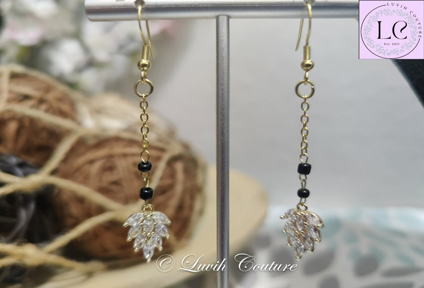 Cz Earrings Modern Mangalsutra For Women, Luvih Couture