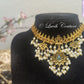 Cz  Floral Choker Necklace Back side for Kids, girls, teens, Women