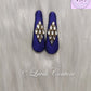 Dark Blue Rhombus Silk Thread Hair Clips  for kids, Girls, Teens, Women, Luvih Couture