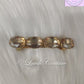 Dark Gold Oval Crystal Hair Clips For Women, Luvih Couture