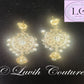Dual Peacock CZ Earrings Bak Side for kids, Girls , Teens or women