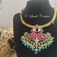 Dual Peacock Jadau Kundan Necklace for Women, Luvih Couture