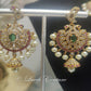 Dual Peacock CZ Earrings For kids, Girls, Teens or women
