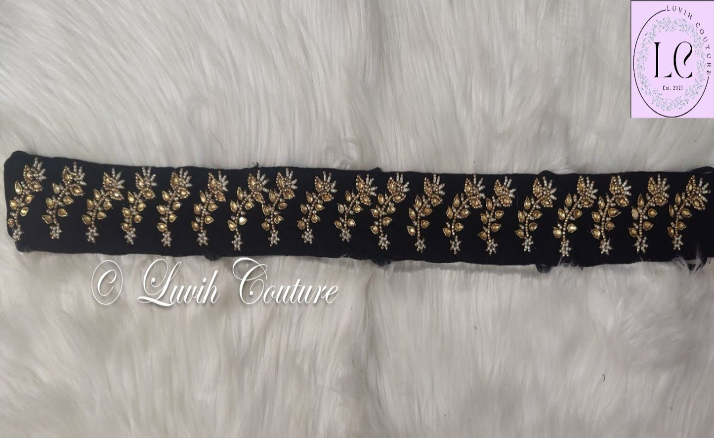 Floral Velvet Maggam work Jada for Kids and women Luvih Couture