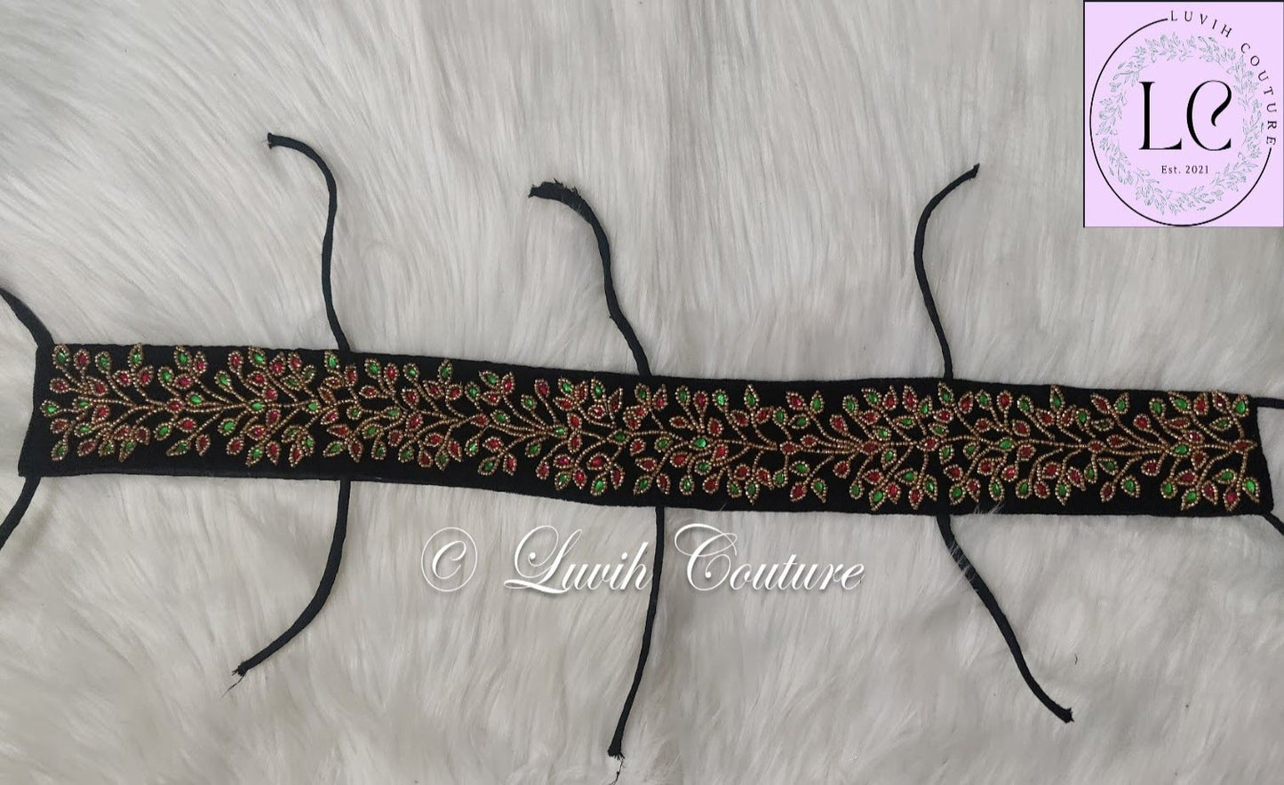 Floral Vine Maggam work Jada for Kids or women Luvih Couture