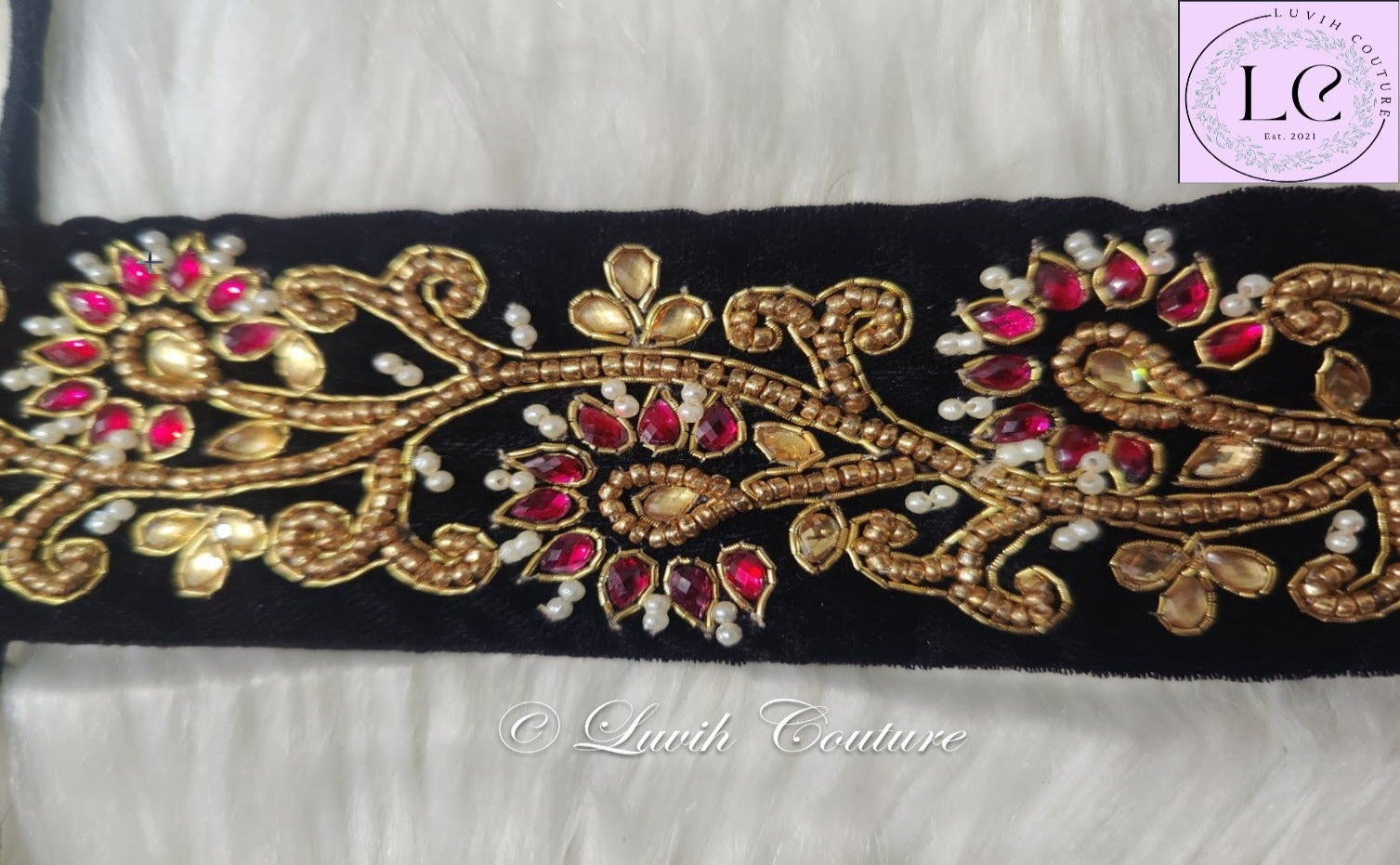 Flower Design Maggam work Jada Closeup For kids or women Luvih Couture