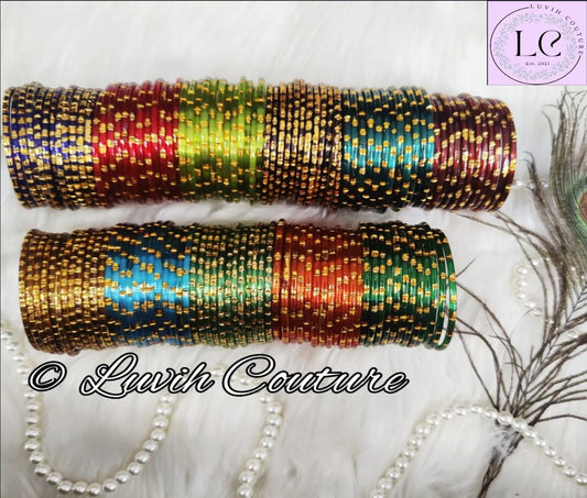 Glass bangles traditional all colors, Luvih Couture