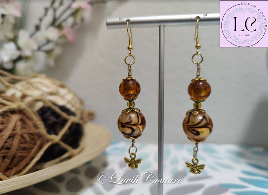 Handmade Glass Lamp work Earrings for Women, Luvih Couture