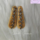 Light Gold Silk thread Hair Clips Rhombus and dot shape for kids, toddlers, girls, Luvih Couture