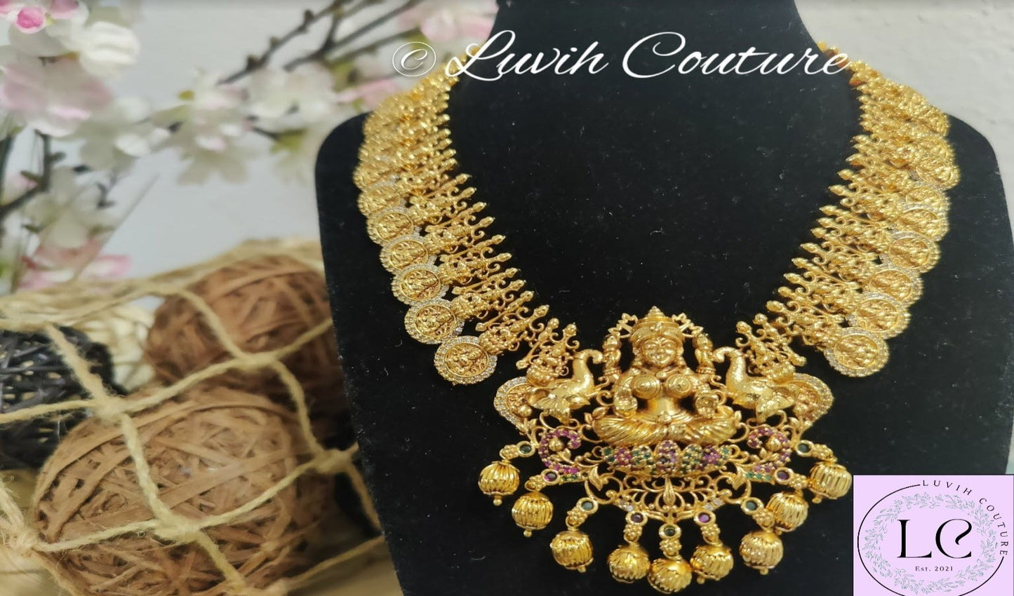 Gold Replica Lakshmi Kasu Nakshi Jewelry, Imitation Jewelry, Imitation Necklace, Luvih Couture